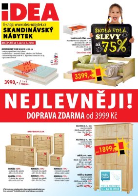 akční leták IDEA nábytek 1.8.2018-14.8.2018