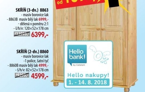 Skříň 3dveřová 8863 lakovaná