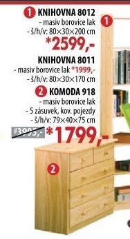 Knihovna 8012 lakovaná