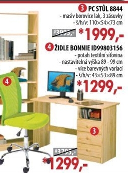 PC stůl 8844 lakovaný