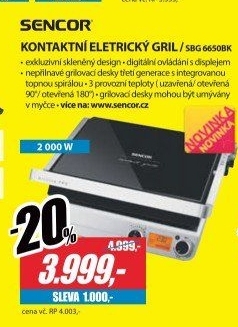 SBG 6650BK kontaktní grilSENCOR
