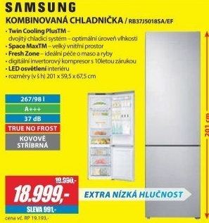 RB 37J5018SA/EF CHLADNIČKA KOMBI SAMSUNG