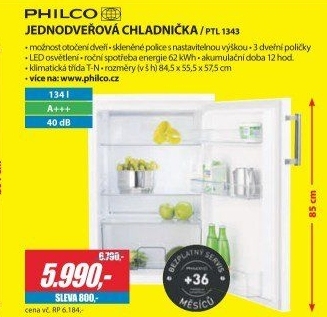 PTL 1343 chladničkaPHILCO