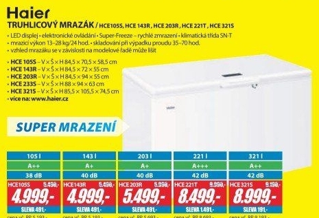 HCE 105S MRAZNIČKA PULT. A++ 102L HAIER