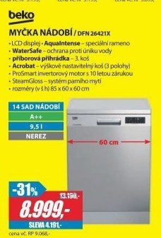 DFN 26421X MYČKA 60CMBEKO