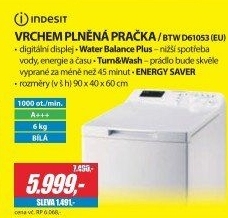 BTW D61053 (EU) PRAČKA VRCH. PL. INDESIT