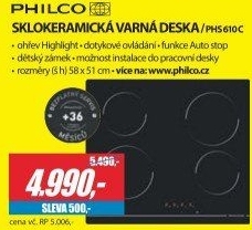 PHS 610 C sklokeramická deska PHILCO