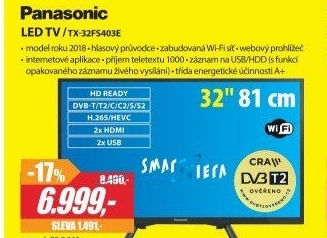 TX 32FS403ELED HD TVPANASONIC