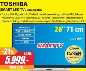 28W3763DG SMART HD TV T2/C/S2TOSHIBA
