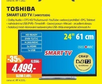 24W3753DG SMART HD TV T2/CTOSHIBA