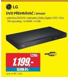 DP542HDVD PŘEHRÁVAČLG