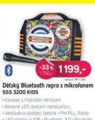 SSS 3200 KIDS BT SPEAKER SENCOR