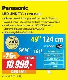 TX 49EX603E LED ULTRA HD TVPANASONIC