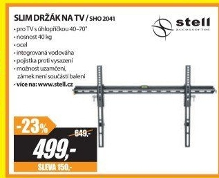 SHO 2041 SLIM POLOH. DRŽÁK TV STELL