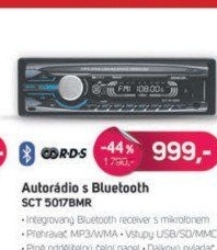 SCT 5017BMR BT AUTORÁDIO s USB/SD SENCOR