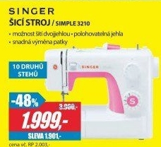 SIMPLE 3210 ŠICÍ STROJSINGER