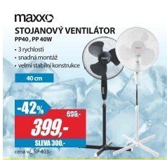 PP 40B VENTILÁTOR 40CM ČERNÝMAXXO