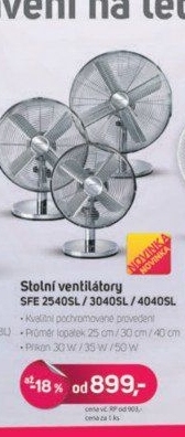 SFE 2540SL stolní ventilátor SENCOR