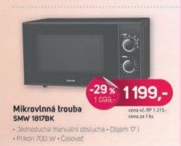 SMW 1817BK trouba mikrovlnná SENCOR