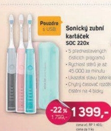 SOC 2202TQ zubní kartáčekSENCOR