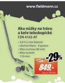 FZN 4102-AT AKU nůžky teleskop FIELDMANN