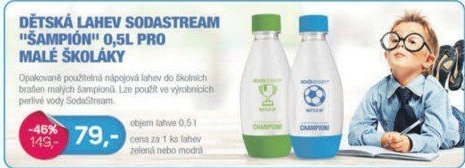 Lahev dětská CHAMPION BLUE 0.5l SODAST
