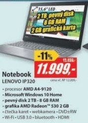 IP320 15,6 A4 8GB 2TB 2GB W10 LENOVO