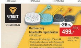 YSP 3003BE Outdoor BT reproduktor YENKEE