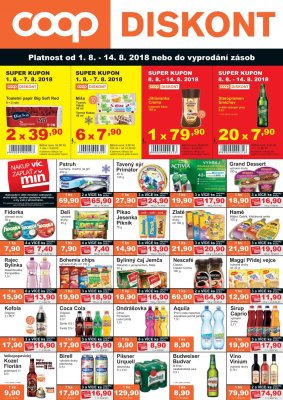 akční leták COOP 1.8.2018-14.8.2018