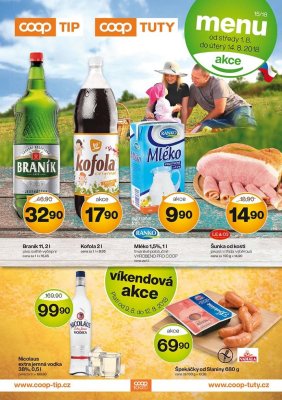 akční leták COOP 1.8.2018-14.8.2018