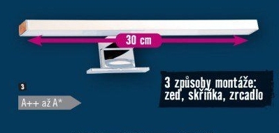 LED koupelnové svítidlo Gila Top Light