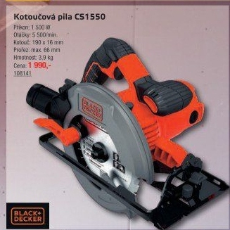 Pila kotoučová CS1550 Black&amp