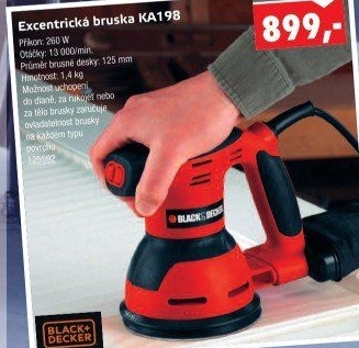 Excentrická bruska KA198 Black&amp