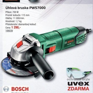 Úhlová bruska PWS 7000 Bosch