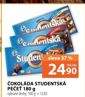 Čokoláda Studentská pečeť Orion