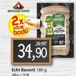 Párek na gril Echt Bavoriš Láďa Grileman Kostelecké uzeniny