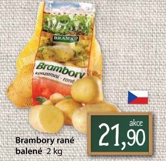 Brambory konzumní rané prané Bramko
