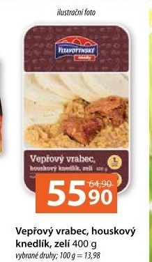 Vepřový vrabec, houskový knedlík, zelí Vltavotýnské lahůdky