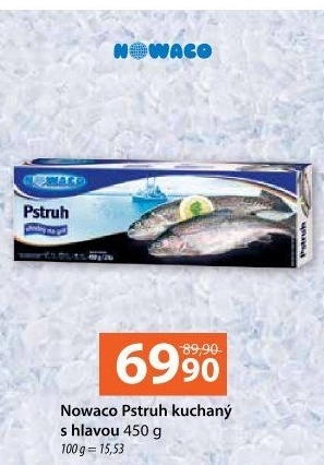 Pstruh kuchaný mražený Nowaco