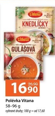 Instantní polévky Vitana