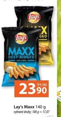 Chipsy vroubkované Maxx Lay's