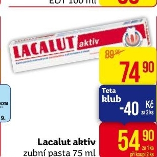 Pasta na zuby Aktiv Lacalut
