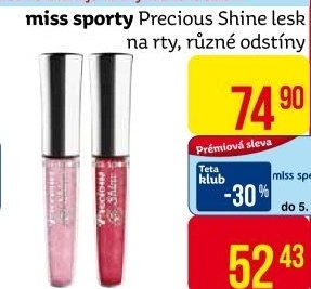 Lesk na rty Precious Shine Miss Sporty