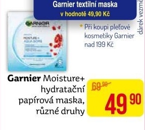 Pleťová maska Moisture Garnier