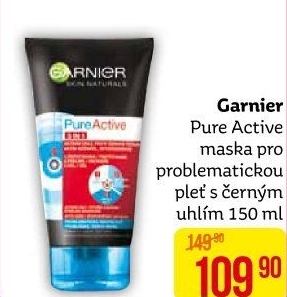 Pleťová maska s černým uhlím Pure Active Garnier