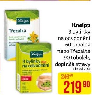 Doplněk stravy 3 bylinky na odvodnění Kneipp