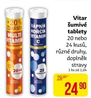 Šumivé tablety Vitar