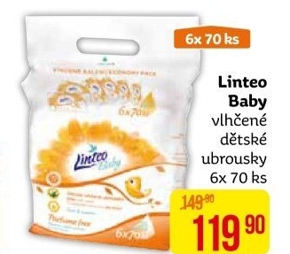 Vlhčené ubrousky dětské Linteo Baby