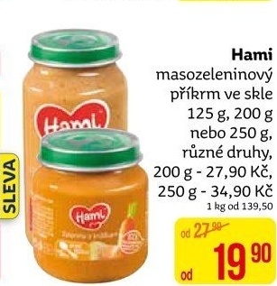 Příkrm masozeleninový Hami