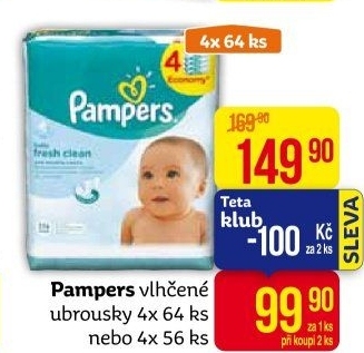 Vlhčené ubrousky dětské Pampers